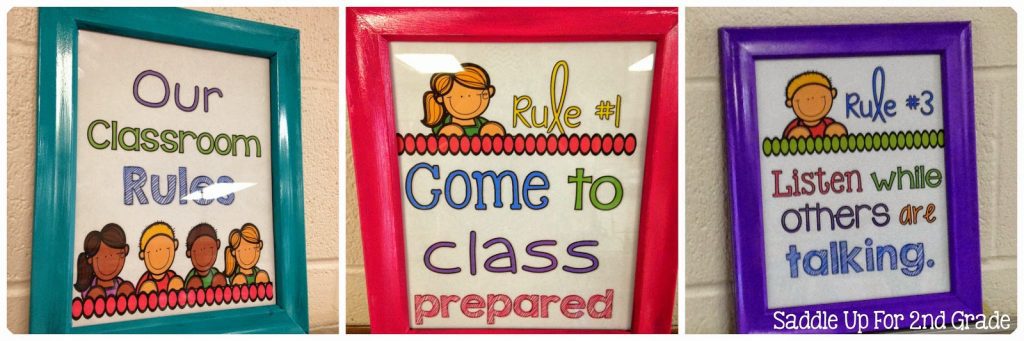 These Classroom Rules Posters are a great visual display to use in your room. There are six ink friendly posters included. You can grab them for FREE on my blog! 