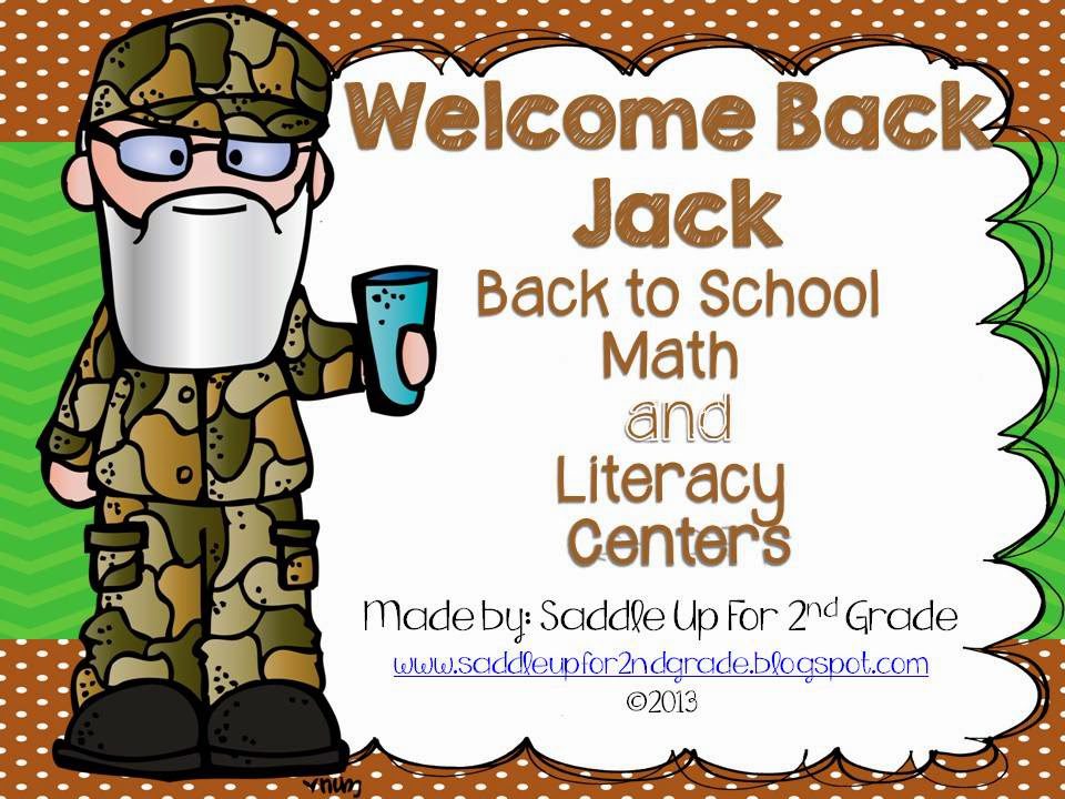 Welcome Back Jack: Back to School Math and Literacy Centers for Grades 1-2