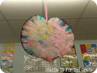 Tye Dye Valentine Heart Craft by Saddle Up For 2nd Grade