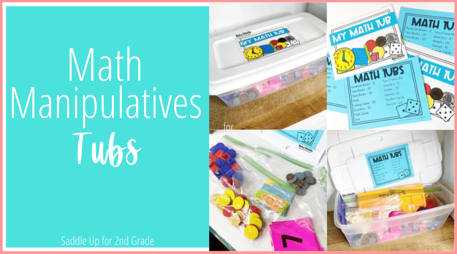 Math manipulative tubs are the perfect tool for your math block.This classroom organization trick became a huge timesaver for me.