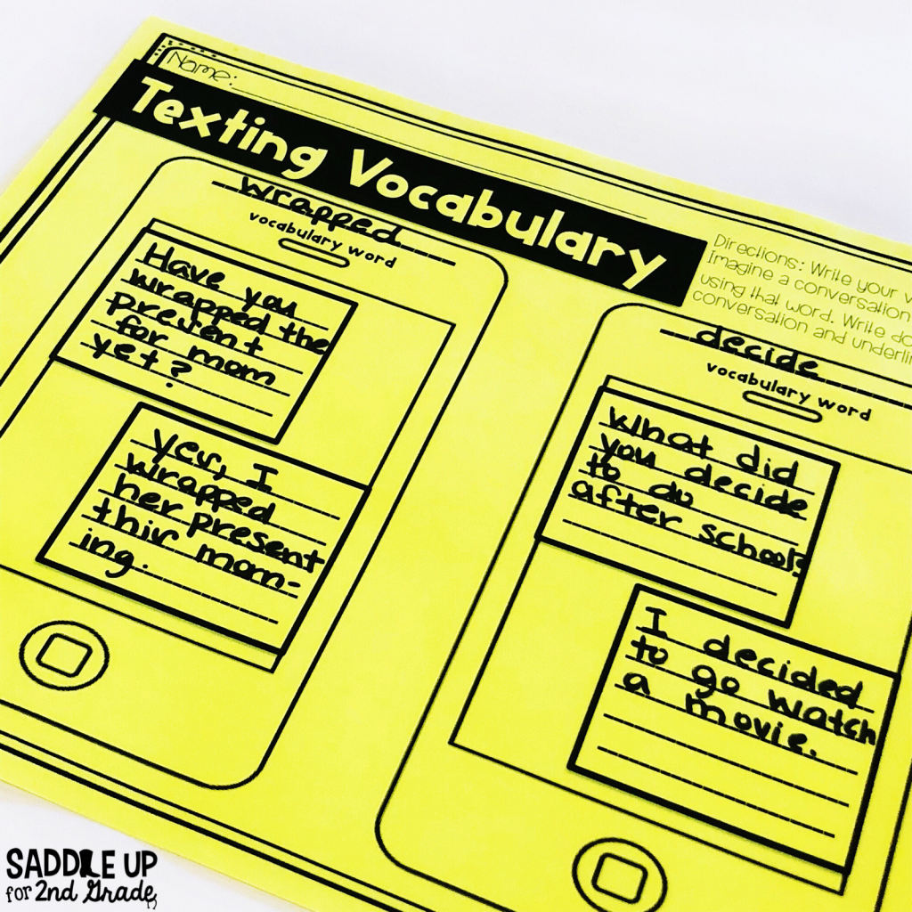 Texting Vocabulary a great activity for practicing vocabulary words. Keep your students engaged with this meaningful vocabulary activity. 