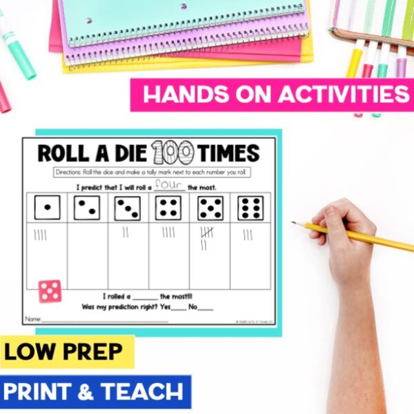 100th Day of School Activities for Math and Writing