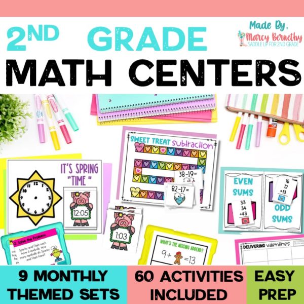 2nd Grade Math Centers Bundle of Math Activities