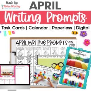 April Writing Prompts - Print & Digital Photo Writing Prompts for Spring
