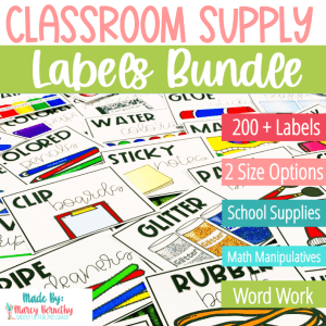 Classroom Organization Labels with Pictures