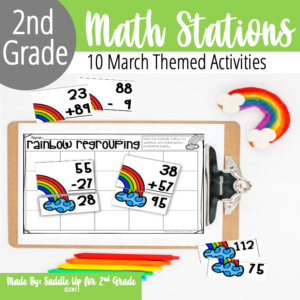 March Math Centers 2nd grade
