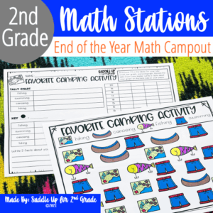 May Math Activities and End of the Year Review Centers for 2nd Grade