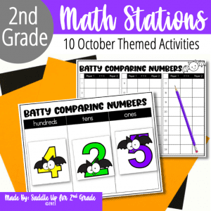 Halloween Math Centers for 2nd Grade