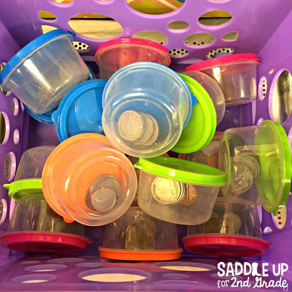 baby food containers for organizing math manipulatives