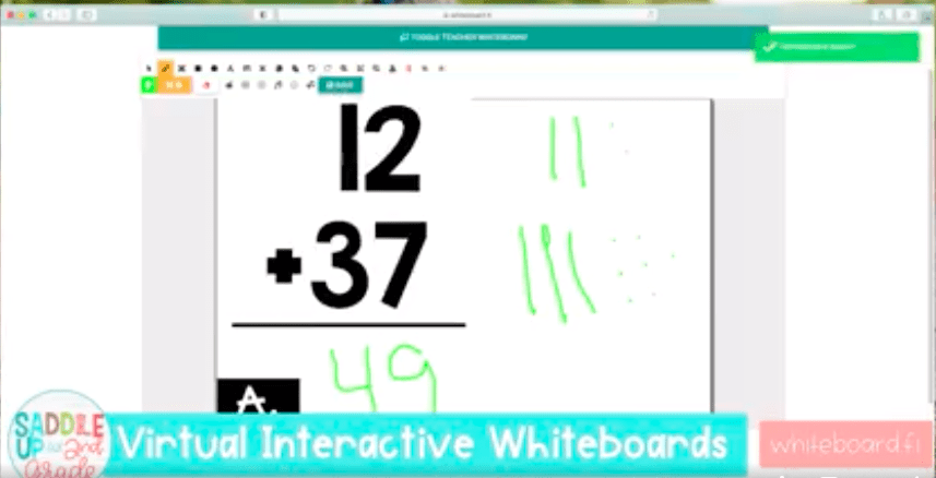 This virtual interactive whiteboard allows you to see student work in real time! You can make student corrections & provide instant feedback.