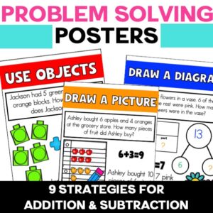 9 Addition Subtraction Word Problem Strategy Posters