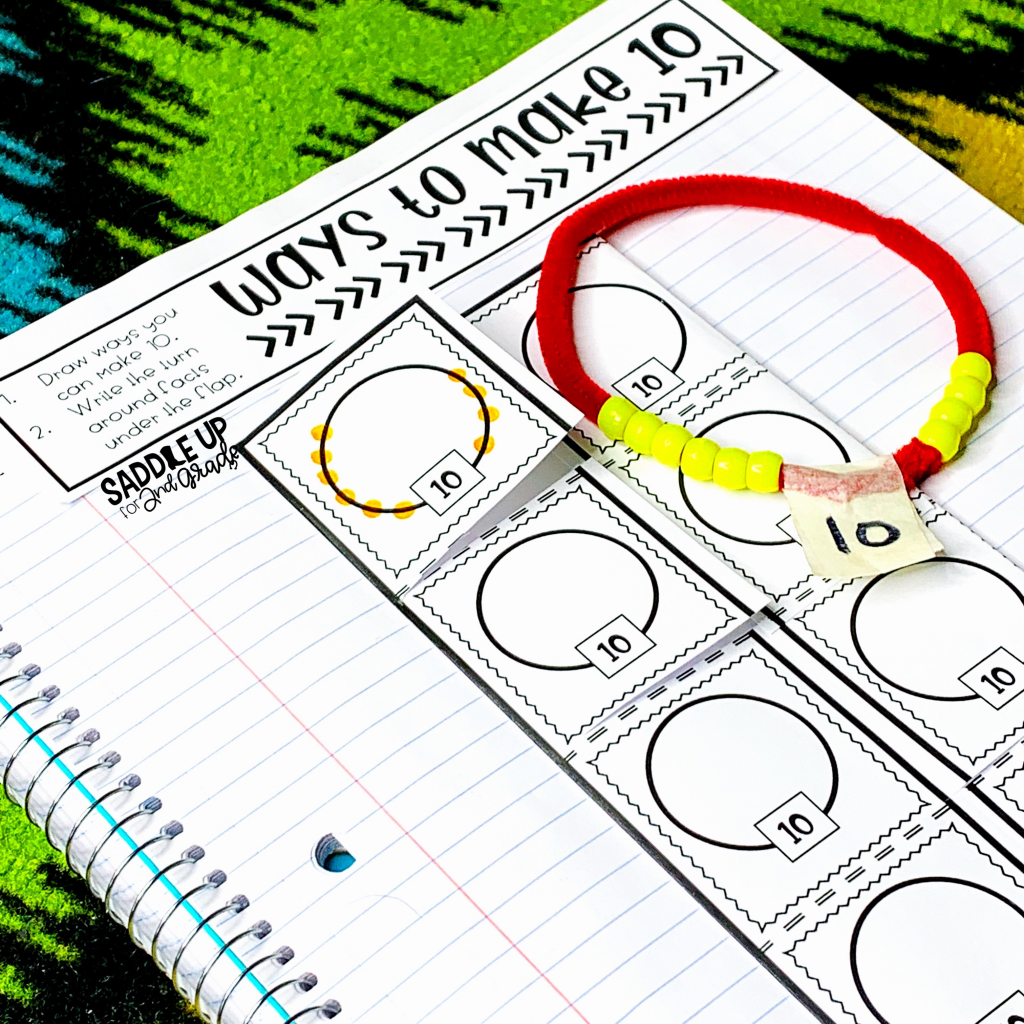 Ways to make 10 activity using pipe cleaners and beads