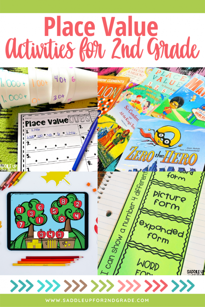 2nd Grade Place Value Activities including freebies, games, digital activities books, and hands-on activities