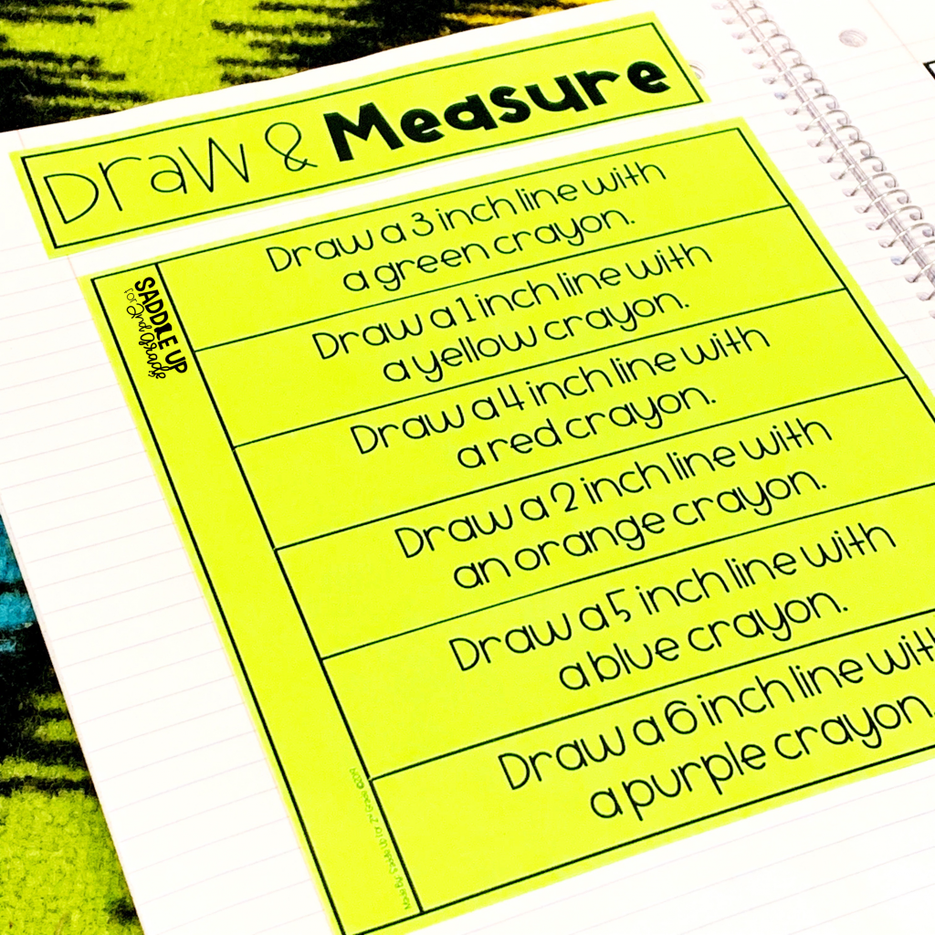 Measurement draw and measure interactive notebook activity