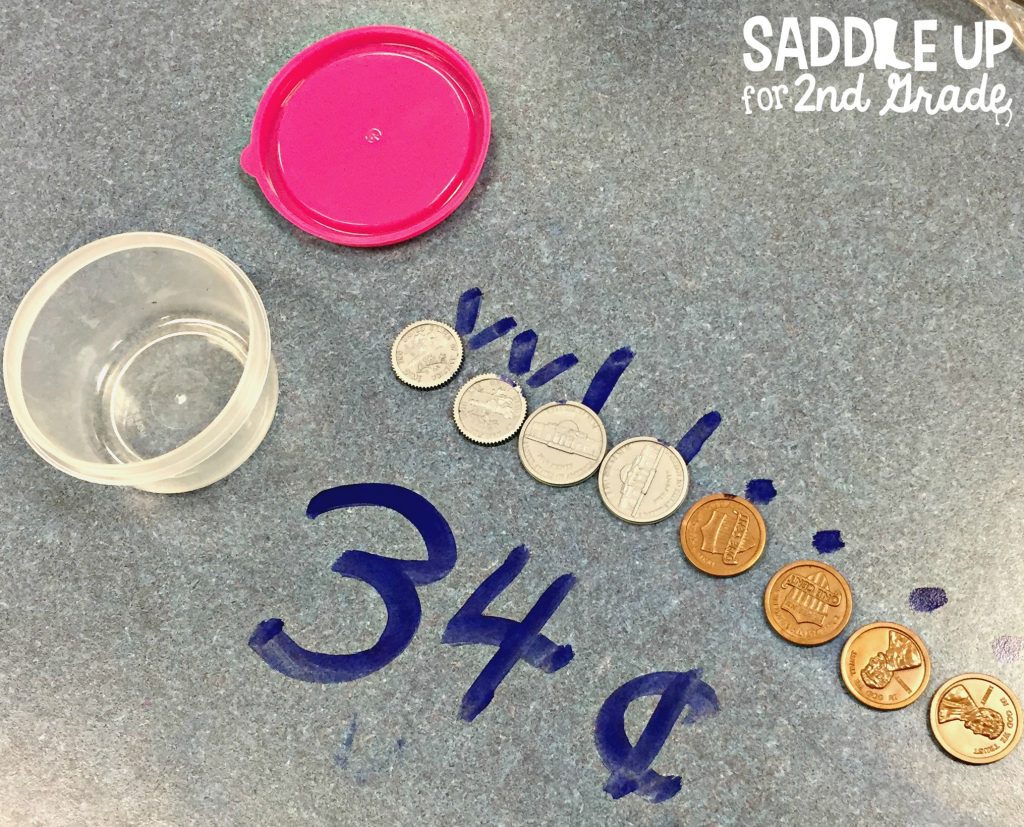 Free Money Cups Activity For 2nd Grade