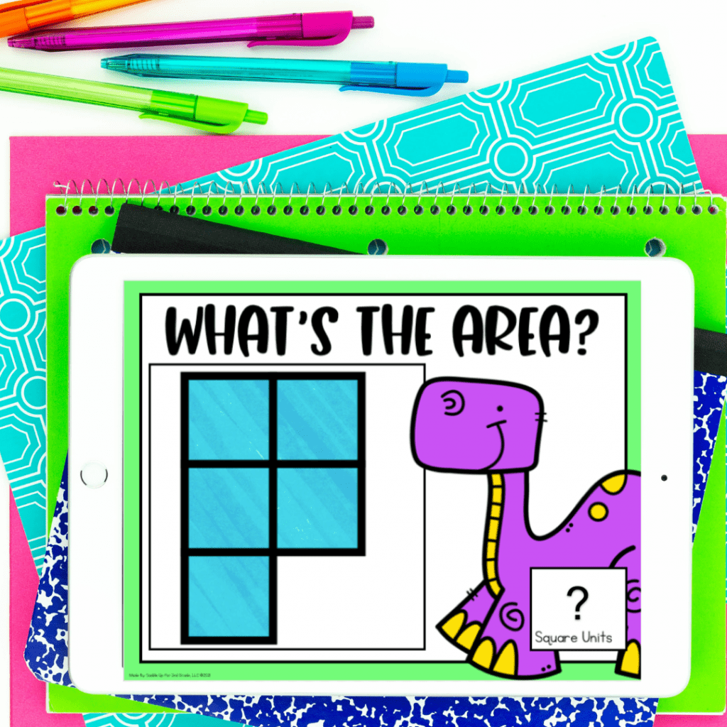 Math station area digital game for 2nd grade