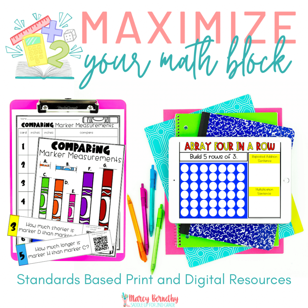 Maximize Your Math Block math station games for 2nd grade