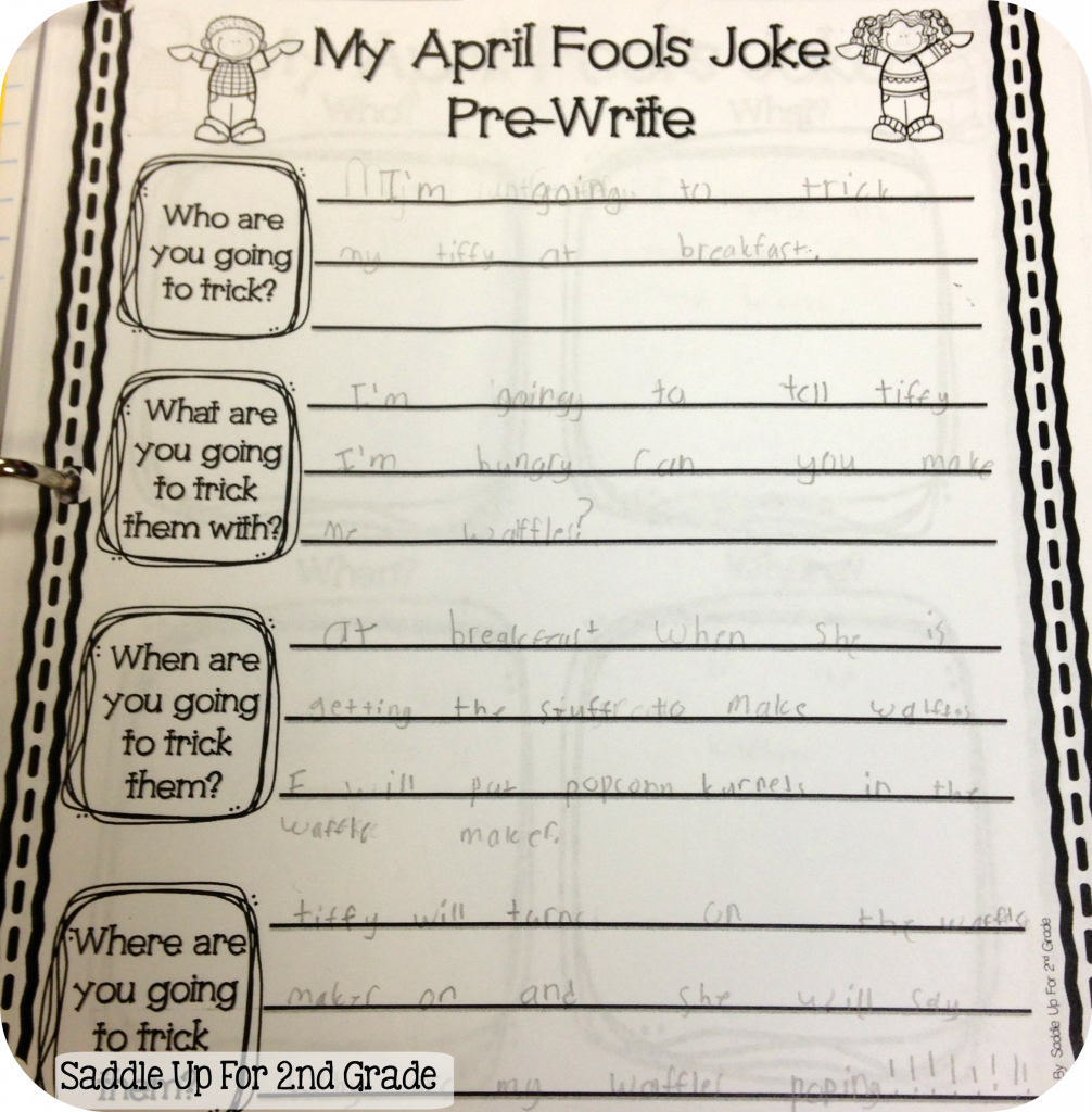 April Fools Day Pre-Writing Activities