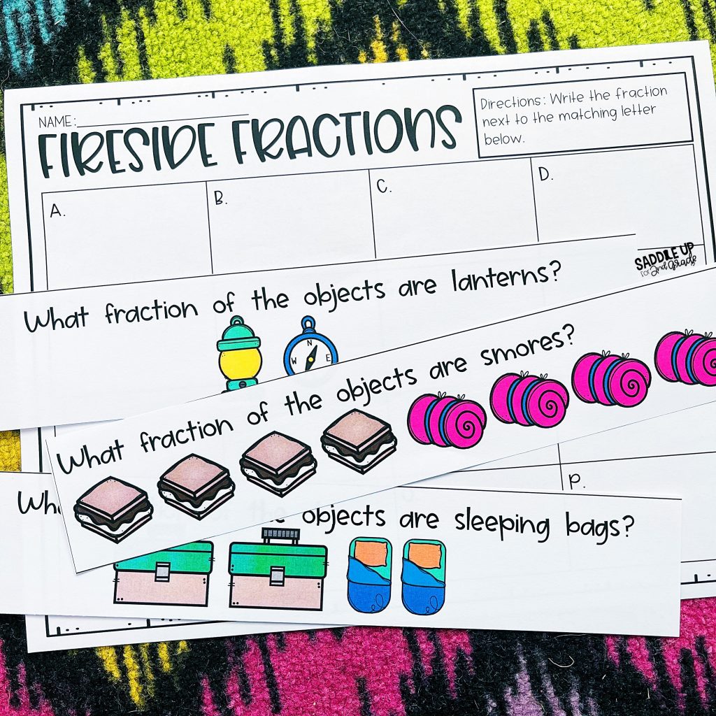 Fireside fractions math station