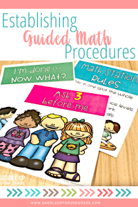 Establishing Guided Math Procedures - Saddle Up for 2nd Grade