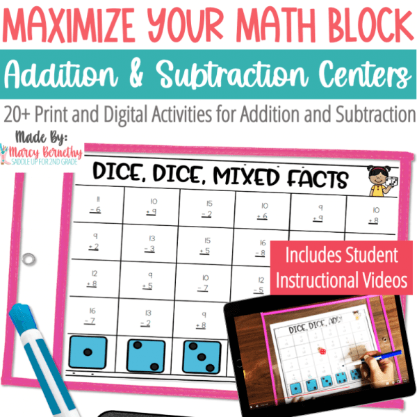 Addition and Subtraction Math Games with Student Instructional Videos