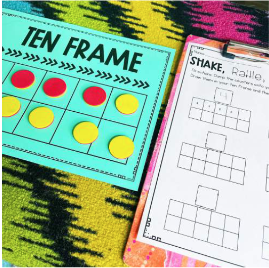 Shake, Rattle, and Count Ten Frame Game