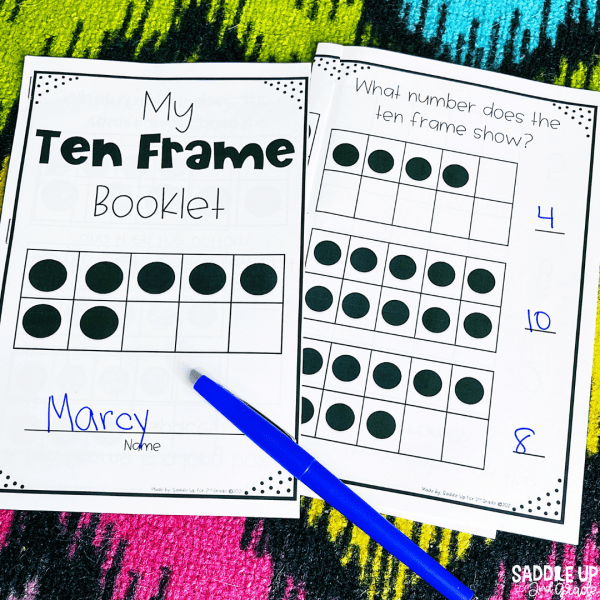 Teaching Number Sense with 10 Simple Ten Frame Activities Saddle Up