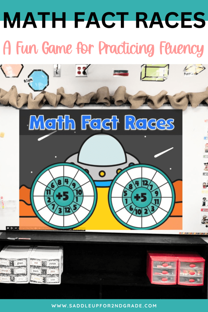 space-themed math fact races game