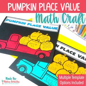 Pumpkin Math Craft to Practice Place Value