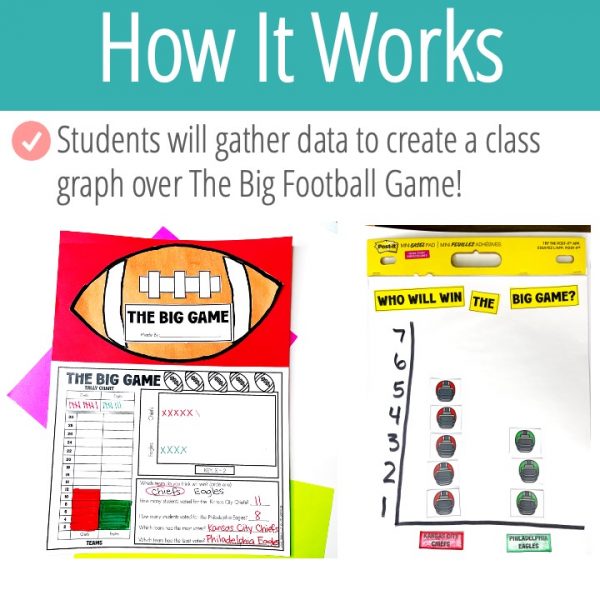 Bar Graphs for 2nd Graders Football Math Craft with Pictographs