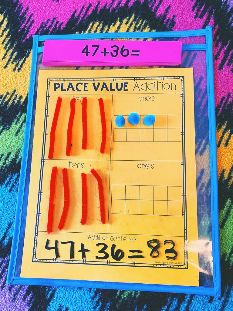 Free Addition with Regrouping Lesson Plan Place Value Mat