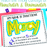 example of numerator and denominator name activity