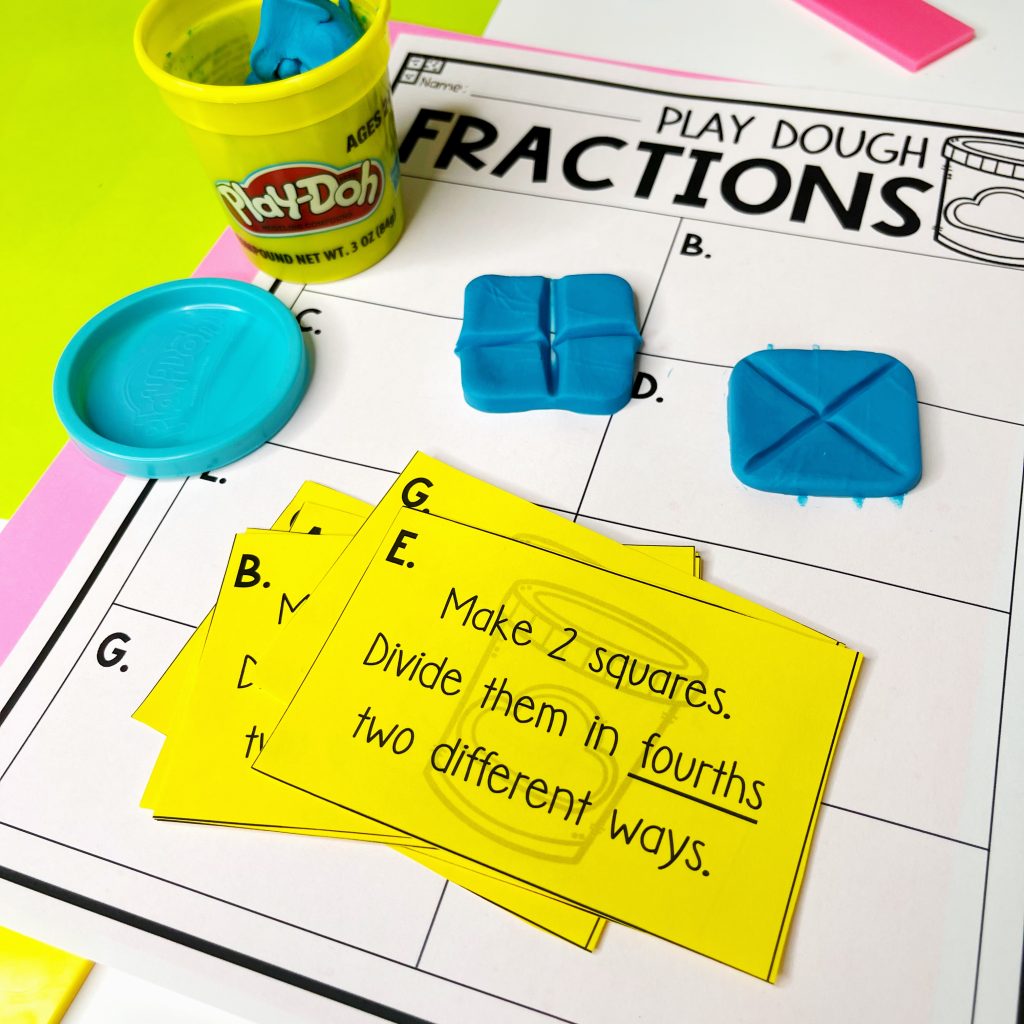 What are equal fractions play dough fractions