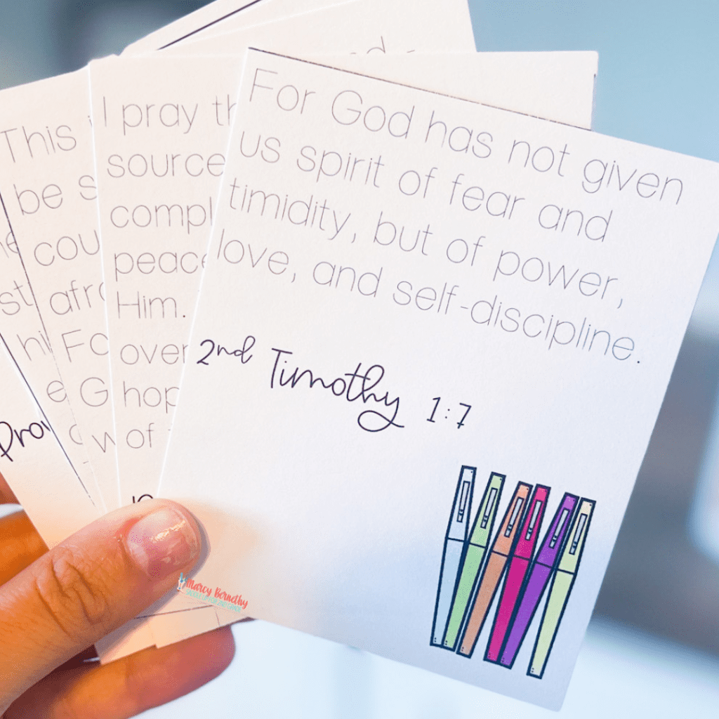 bible verses for teachers printable cards
