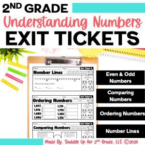 Comparing and Ordering Numbers, Even and Odd Numbers, Number Line Exit Tickets