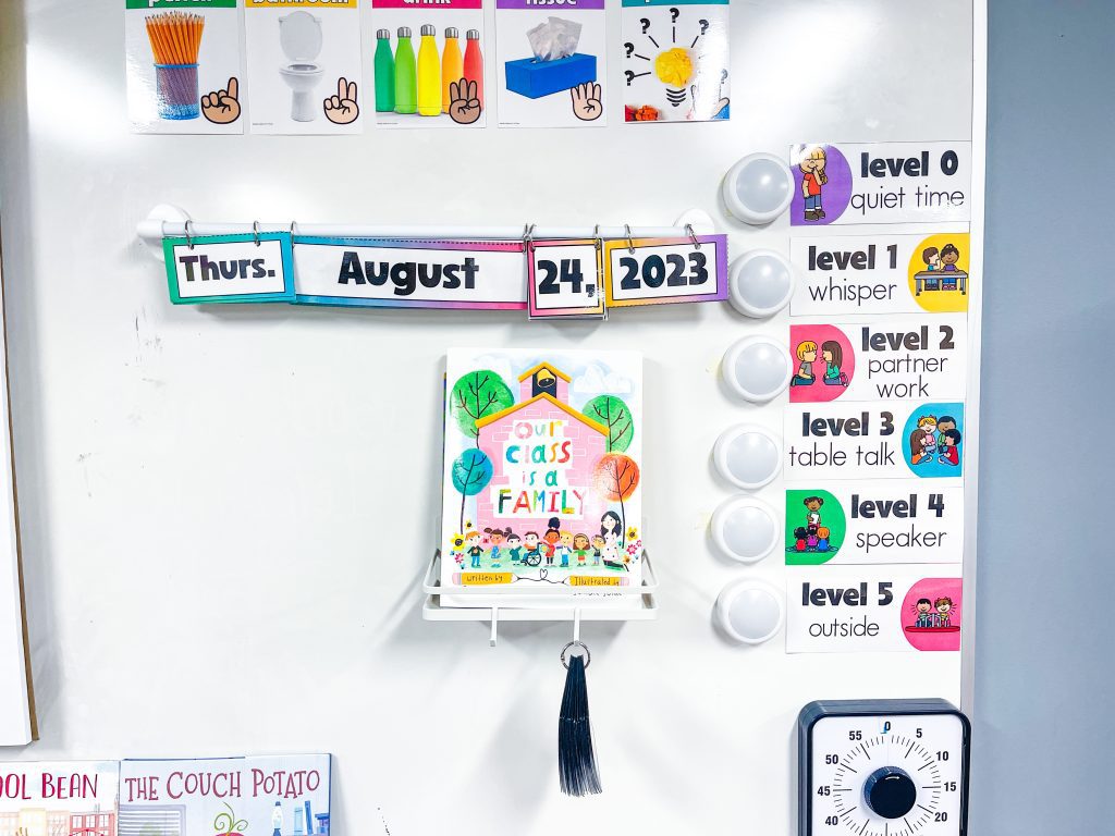 whiteboard classroom setup