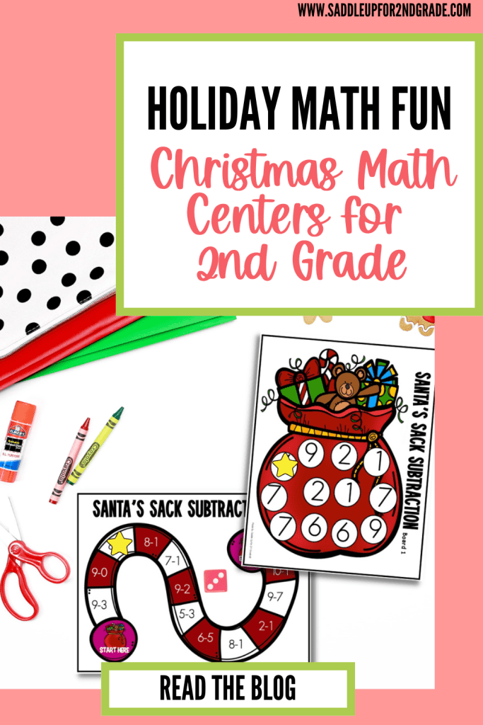 Looking for some fun and engaging Christmas math centers to do with your students before winter break? Check out these December math activities for 2nd grade! #holidaymath #christmasmath