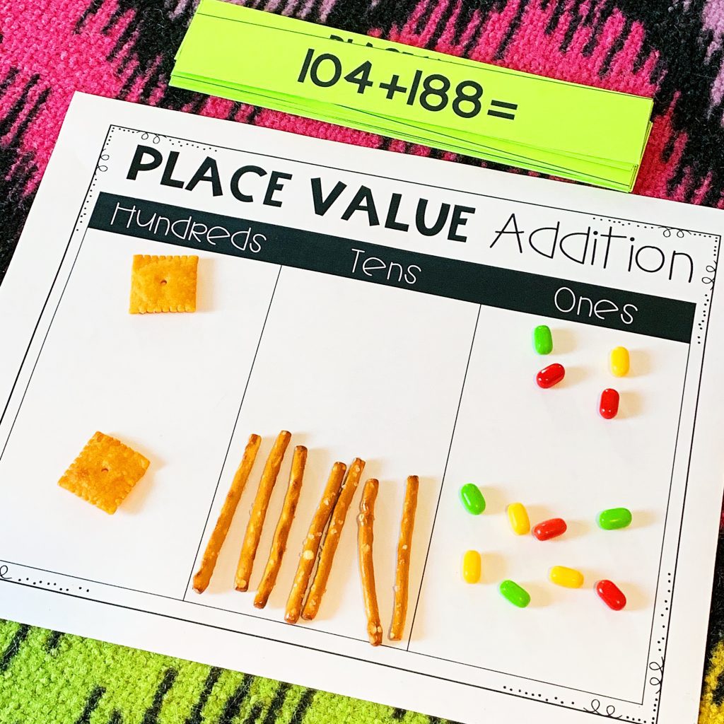 3 digit addition strategies place value addition mats