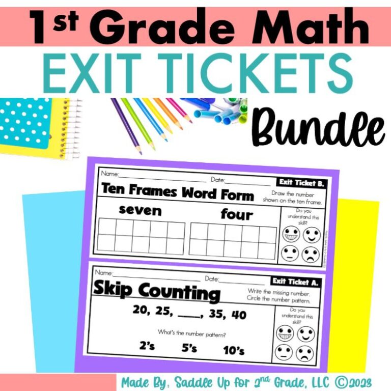 1st grade exit tickets