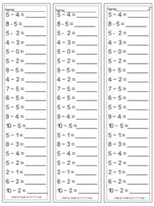 Addition and Subtraction Math Fact Fluency Tests - Saddle Up for 2nd Grade