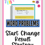 Start Change Result Word problem math strategy