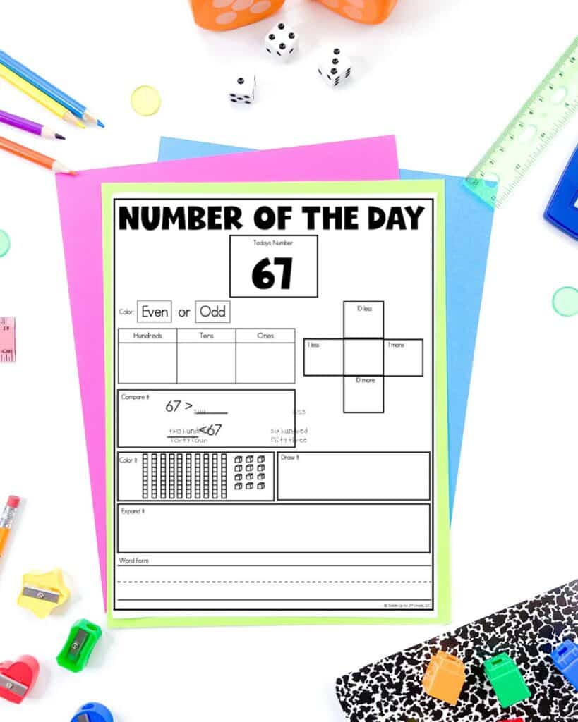 number of the day 67 activity