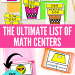 french fry and shape clip card math center activities