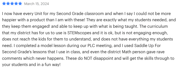 2nd Grade Math Curriculum Review Saddle Up for 2nd Grade