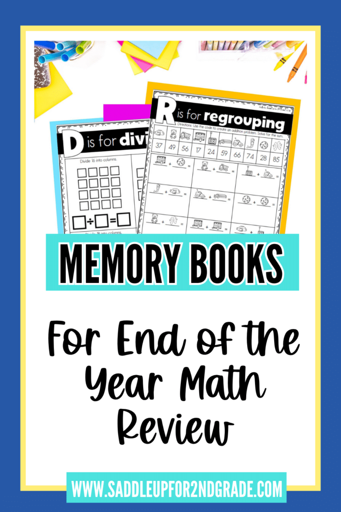 end of the year math memory books