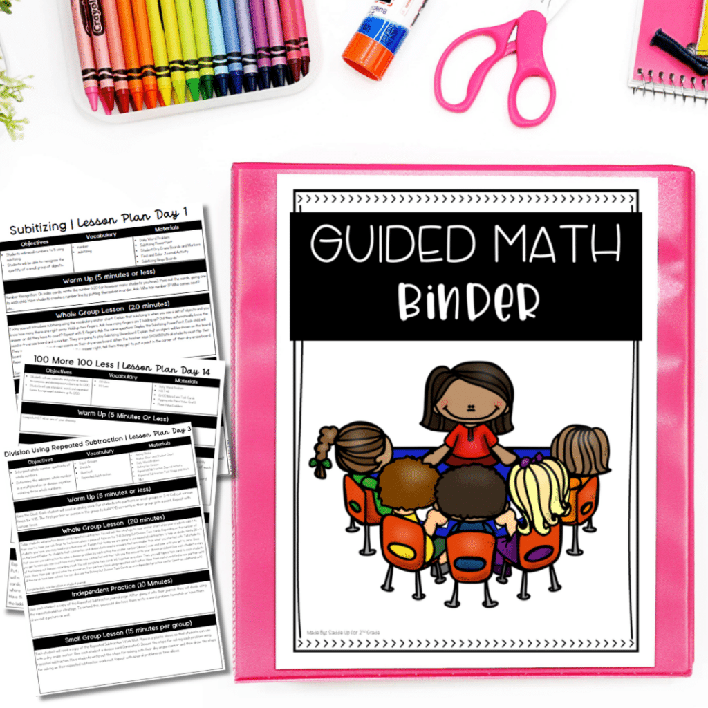 Guided Math Binder for math lesson planning